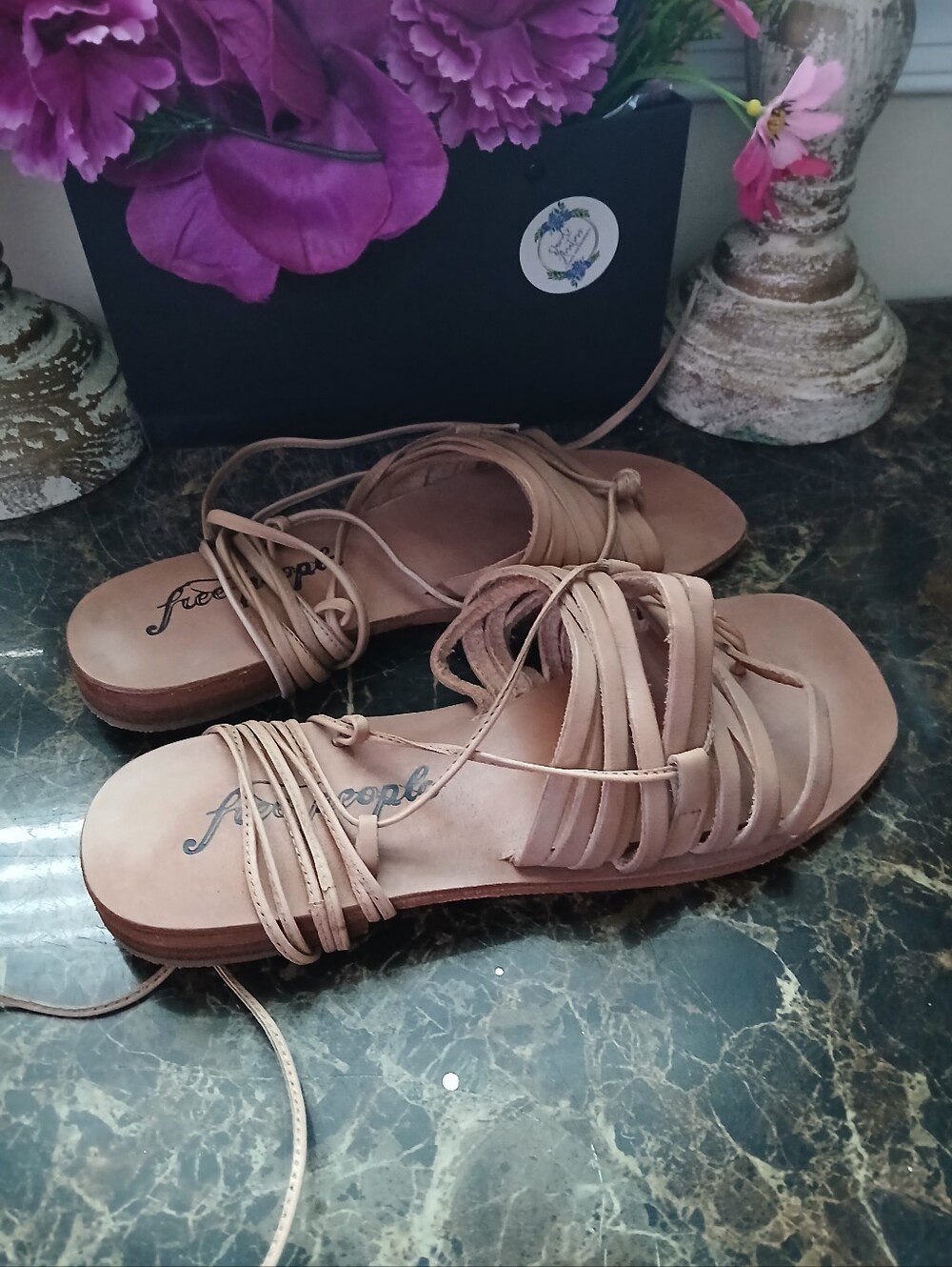 🇺🇸 4th of July Free People Cami Huarache Wrap-Around Sandals 36.5 EU Women - Picture 5 of 11